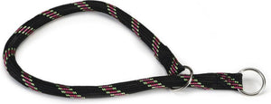 Beeztees - halsband hond - rond - nylon - zwart - 60 cm x 13 mm