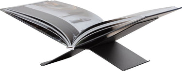 Woood brook boekenstandaard boekenhouder - metaal - zwart - 12x29x17