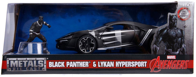 Afbeelding laden in galerijviewer, Jada toys jada die-cast avengers black panther met auto 1:24
