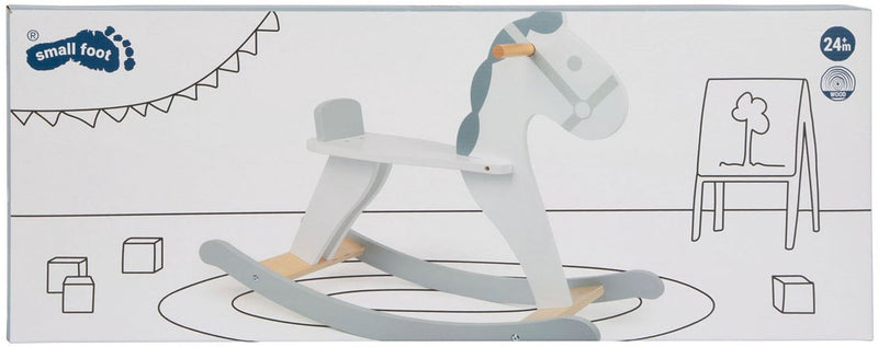 Afbeelding laden in galerijviewer, Small foot - houten schommelpaard skandi wit
