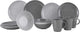 Gimex solid line servies - granite - grijs - 16-delig