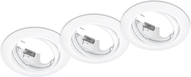 Trio jura - inbouwspot - wit mat - excl. 3x gu10 3 w - zwenkbaar - plafondbevestiging - rond