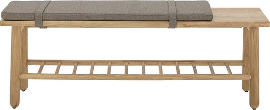 Bloomingville - linde bank - beige - rubberhout