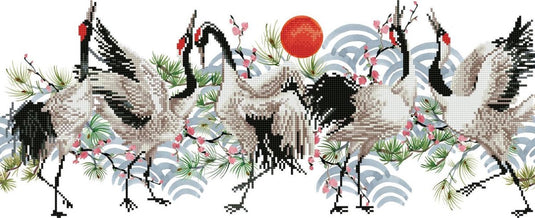 Diamond dotz® diamond painting volwassenen - ronde steentjes - volledig pakket - hobby - - dd8.011 - dieren - vogeldans 77 x 32cm