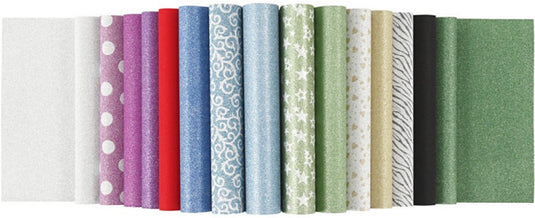 Creativ company glitterpapier blok a4 150gr, 30 vellen