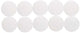 Maul magneet rond 10 stuks 0,8 kg kunststof ferriet bruchsicher erodiert lackiert ø 3.2 x 0.96 cm wit