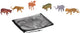 Eddy toys wilde dieren speelset 6 stuks - dieren speelgoed voor kinderen in zakje - plastic dieren speelgoed jungle - safari dieren speelgoed - dierfiguren speelgoed set