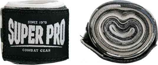 Super pro combat gear bandages camo zwart grijs wit 250cm