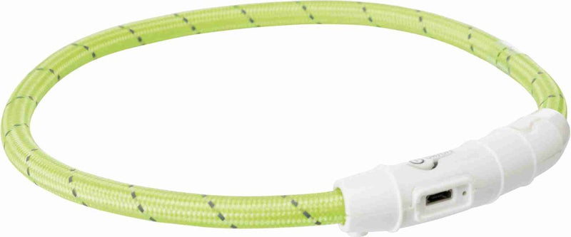 Afbeelding laden in galerijviewer, Trixie lichtgevende halsband hond flash usb tpu nylon groen
