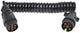 Proplus spiraalkabel - 3m - 2x stekker - 7-polig - pvc - zwart