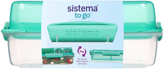 Sistema to go - lunch stack lunchbox - rectangle 1,8 liter - roze