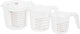 Alpina transparante kunststof maatbekers set - 250 ml, 500 ml, 1 liter - 3-delig