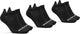 Gripgrab - classic no show zomer fietssokken 3pack enkelsokken coolmax sport sokken - zwart - unisex - maat xs (35-38)