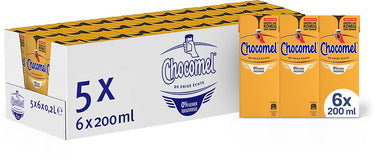 Chocomel – chocolademelk – 0% toegevoegde suiker – drinkpakjes mini – houdbaar – 5 x 6 x 200 ml – voordeelverpakking