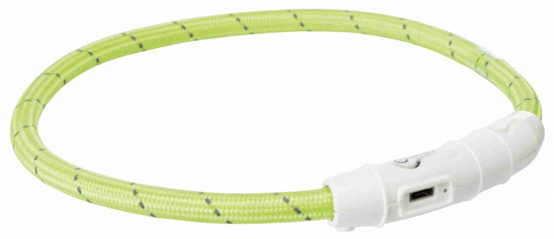 Afbeelding laden in galerijviewer, Trixie lichtgevende halsband hond flash usb tpu nylon groen
