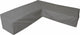 Eurotrail waterdichte hoes voor l vormige loungeset, hoekbank, cantonic 270x270cm, grijs