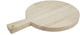 Hobbygroep houten snijplank rond met handvat, 34cm