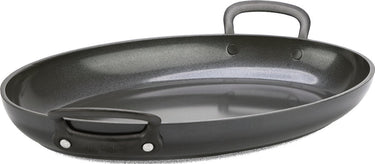 Greenpan craft keramische inductie vispan 40x25 cm – pfas-vrij – zwart – inductie vispan - vaatwassergeschikt – ovenbestendig tot 220° - gehard aluminium– rvs handgrepen – groter bakoppervlak
