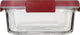 Curver smart cook glazen vershouddoos - vierkant - 0,7l - rood transparant