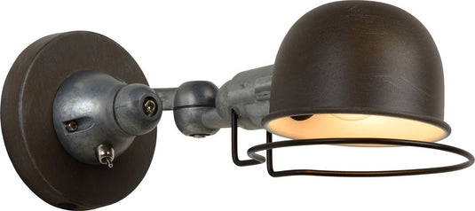 Lucide honore - wandlamp - 1xe14 - roest bruin