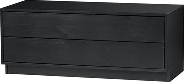 Woood finca tv meubel - grenen - zwart - 40x100x40