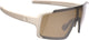 Bbb cycling chester narrow fietsbril heren en dames - sportbril voor smal gezicht - wielrenbril met grote lens - rubberen pootjes - mat almond amber - bsg-73