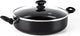 Greenchef diamond hapjespan 28cm met deksel - 4.25l - pfas-vrije antikleeflaag - hapjespan inductie - keramische pan - ovenbestendig tot 160°c - koelgreep - glazen deksel - zwart