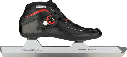 Nijdam premium norenschaatsen carbon - laag - zwart rood - maat 45