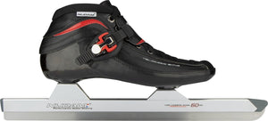 Nijdam premium norenschaatsen carbon - laag - zwart rood - maat 47