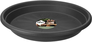 Elho universele schotel rond 13 - schotel voor binnen buiten accessoires - ø 13.0 x h 1.9 cm - antraciet