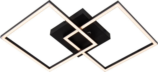 Lucide arianne - plafonnière (plafondlamp) - led - cct - 1x23w 2700k 4000k - zwart