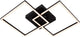 Lucide arianne - plafonnière (plafondlamp) - led - cct - 1x23w 2700k 4000k - zwart
