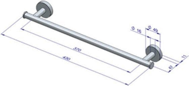 Plieger handdoekbeugel magnetisch 430mm brushed