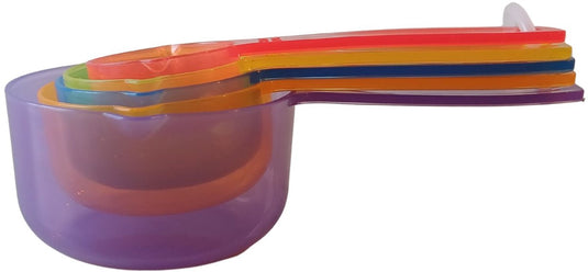 Tickit ® doorschijnende kleur maatbekers - pk5