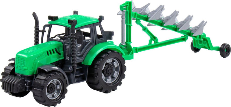 Afbeelding laden in galerijviewer, Cavallino tractor met ploeg groen, schaal 1:32
