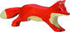 Holztiger bosdieren - vos lopend - 16x2x7cm - houten figuur - handgemaakt