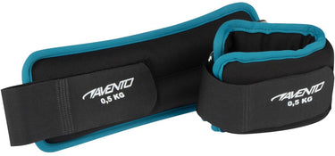 Avento pols enkel gewicht - neopreen - 2x 0.5 kg - zwart blauw