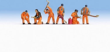 Noch 36276 n spoorwerkers figuren staand, geverfd