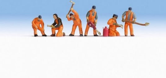 Noch 36276 n spoorwerkers figuren staand, geverfd