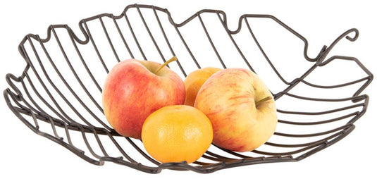 Present time - fruit basket leaf medium - metaal - zwart
