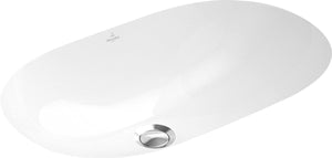 Villeroy boch o.novo onderbouwwastafel - 53x32cm - met overloop zonder kraangatbank ceramic+ wit