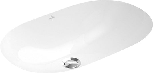 Villeroy boch o.novo onderbouwwastafel - 53x32cm - met overloop zonder kraangatbank ceramic+ wit