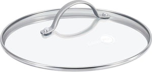 Greenpan universele glazen deksel 24cm - transparant - verhard glas - rvs