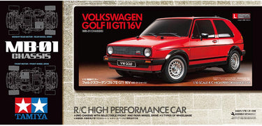 Tamiya modelbouwpakket auto - 58748 rc auto - volkswagen golf ii gti 16v - mb-01 rc plastic - 1:10 - modelbouw