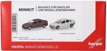 Herpa renault laguna, rood wit (minikit 2 st.)