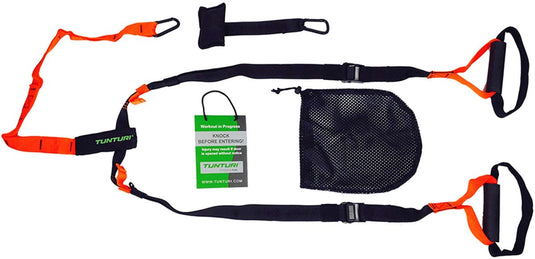 Tunturi - suspension trainer - functional training suspension trainer - sling trainer - met draagtas - zwart oranje - incl. gratis fitness app