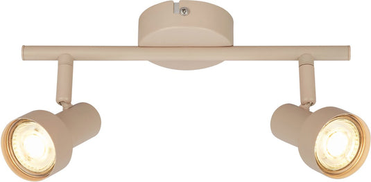 Briloner b.k.licht tapp - opbouwspot - plafondspot (plafondlamp) - 2x gu10 fitting - taupe beige - 27.5 cm