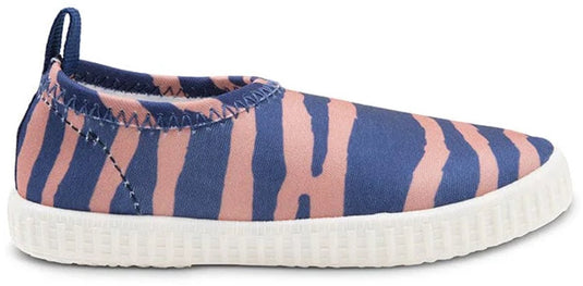 Swim essentials vibrant stripes orange blue watershoes 28