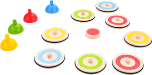 Houten indoor curling spel - 2 tot 4 spelers