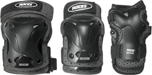 Roces – ventilated skatebescherming 3-pack – extra luchtig lichtgewicht – volwassenen – zwart – maat s